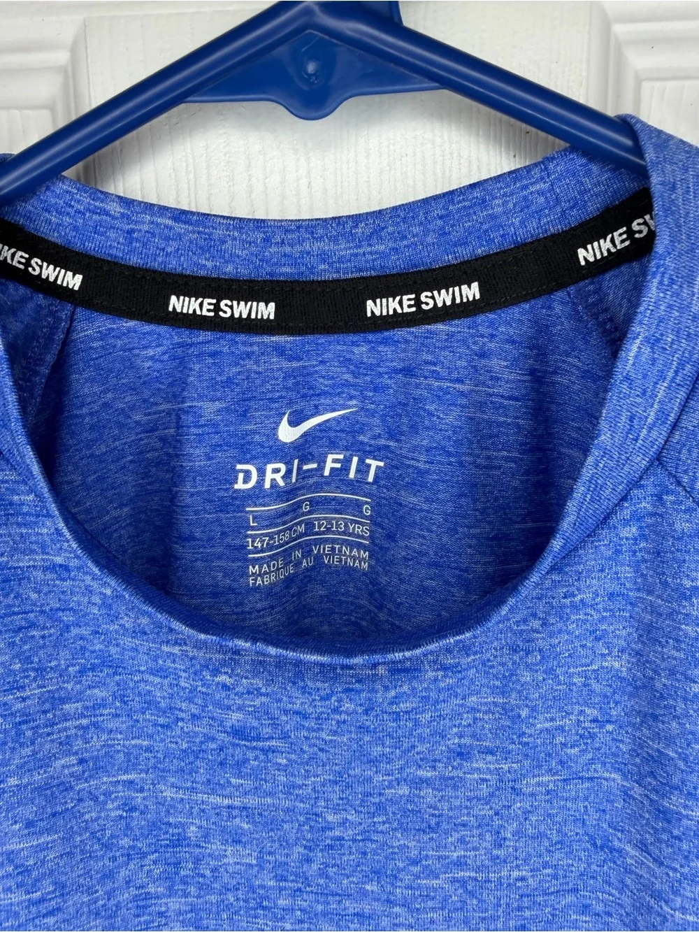 Nike Dri-FIT Youth 10-12 Royal Blue Rash Guard